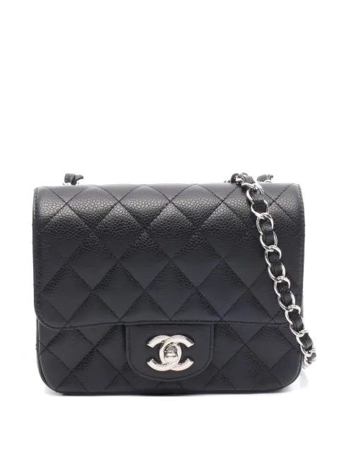 CHANEL Pre-Owned 2010-2011 Mini Square Classic Flap shoulder bag Black 105301414290241