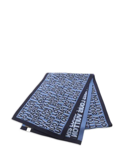 Louis Vuitton Pre-Owned 2017 wool scarf Blue 1050023MY0137