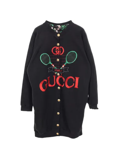 Gucci Pre-Owned 2000s Tennis reversible cardigan Black 1037321