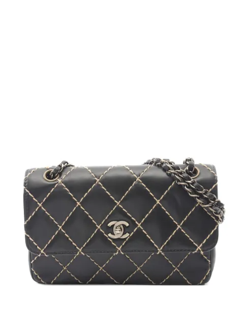 CHANEL Pre-Owned 2000s W Wild Stitch leather shoulder bag Black 10529216544561