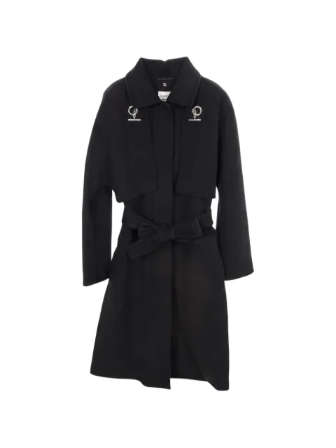 Hermès Pre-Owned 2010s belted cashmere coat Black 1049078
