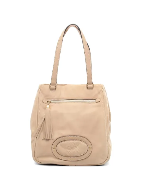 Loewe Pre-Owned Anagram leather shoulder bag Neutrals 1051180