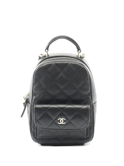 CHANEL Pre-Owned 2021 interlocking-CC backpack Black 1052317CU71PL0A