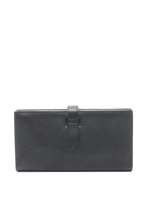 Hermès Pre-Owned 2022 Bearn Soufflet bi-fold leather wallet Black 1051071U