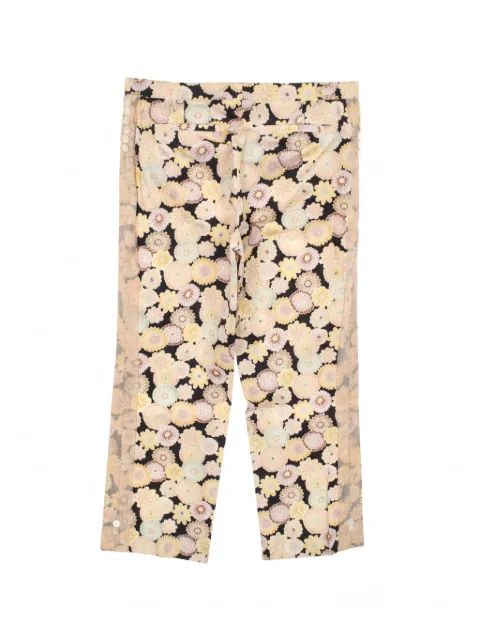 Louis Vuitton Pre-Owned 2010s floral-pattern trousers Neutrals 1035249