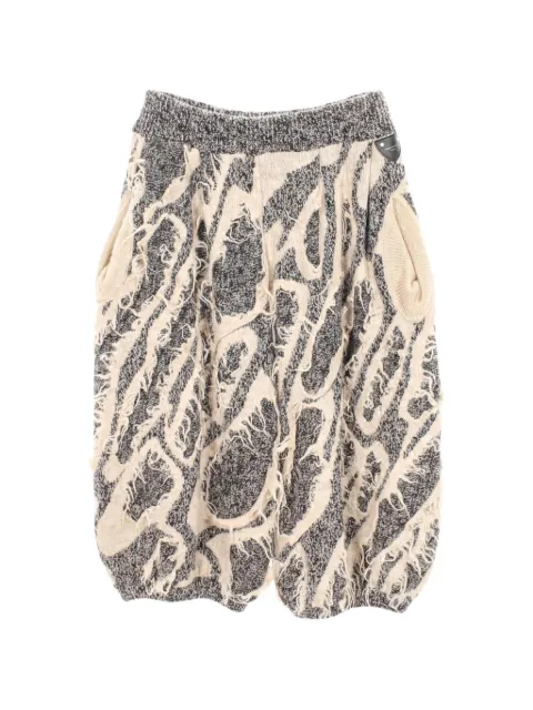 Louis Vuitton Pre-Owned 2010s ribbed-waistband bermuda shorts Grey 1050472