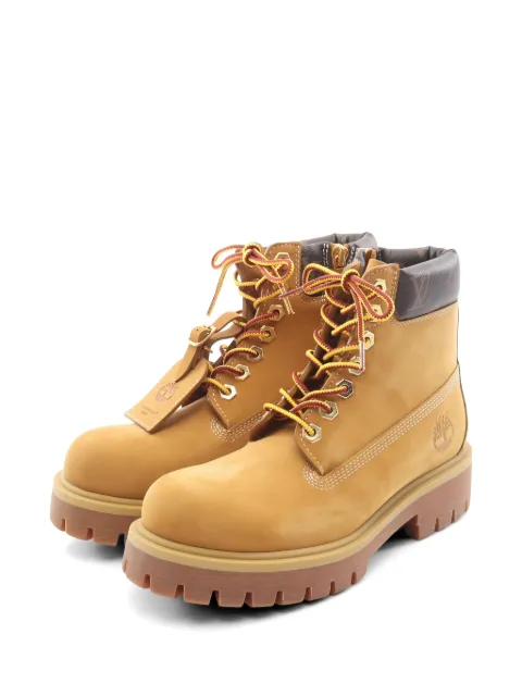 Louis Vuitton Pre-Owned × Timberland 2024 monogram leather boots Neutrals 1049180FA0274