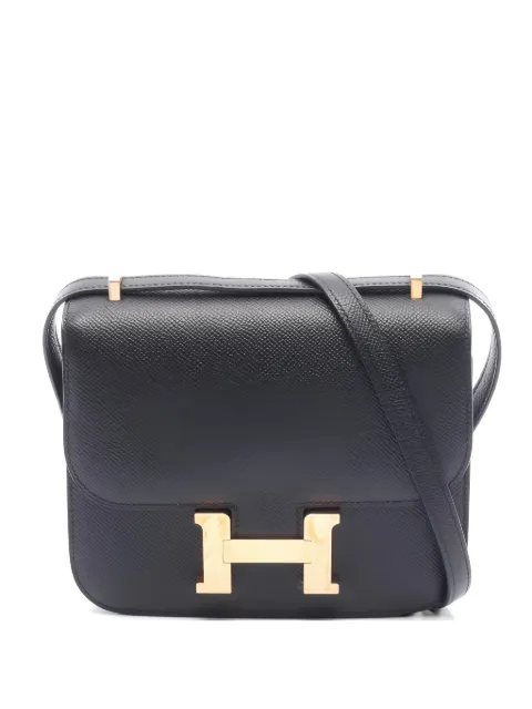 Hermès Pre-Owned 2020 mini Constance 3 textured-leather shoulder bag Black 1052600Y