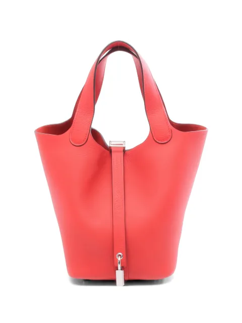 Hermès Pre-Owned 2020 Picotin Lock leather handbag Red 1051633Y