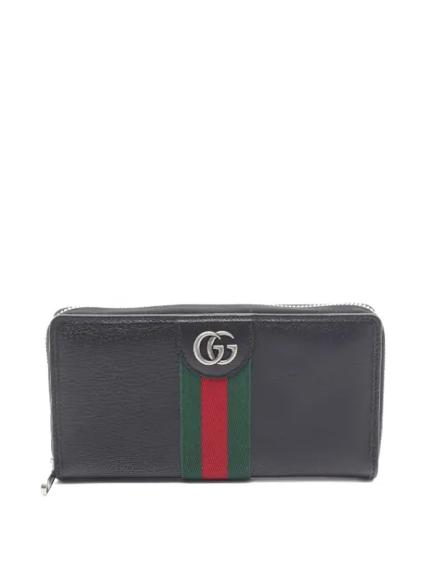 Gucci Pre-Owned 2010s Ophidia leather zip wallet Black 1050613