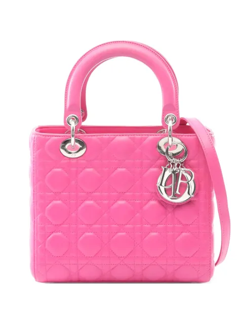 Christian Dior Pre-Owned 2010s Lady Dior Canage leather handbag Pink 1052297