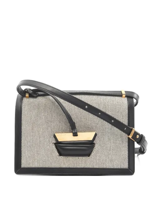 Loewe Pre-Owned 2000s Barcelona canvas leather cross body bag Neutrals 1053041