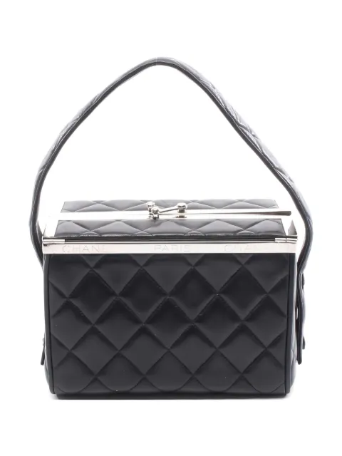 CHANEL Pre-Owned 1996-1997 Matelasse leather vanity bag Black 10530074144169