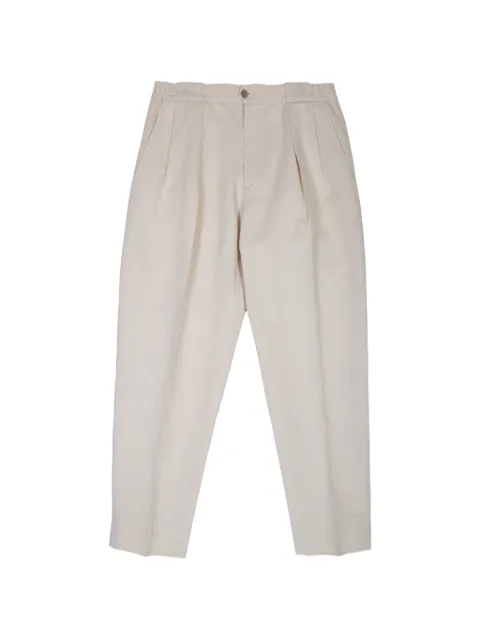 Briglia 1949 Portobellos pleated elasticated-waist trousers Neutrals PORTOBELLOS300050