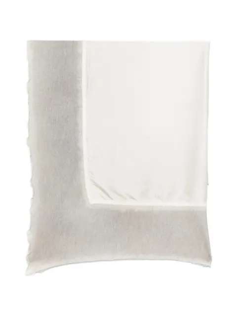 Avant Toi frayed scarf Neutrals 226SA1004CSFVDB