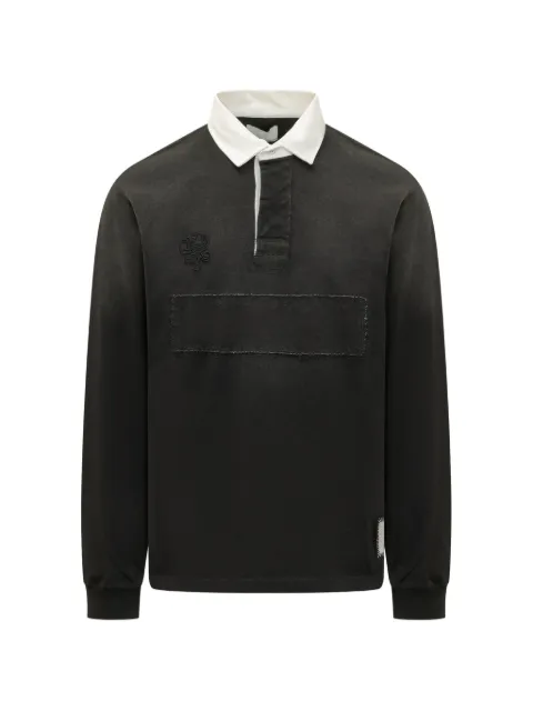 WOC Auckland collared long-sleeve polo shirt Black 201PO193VW