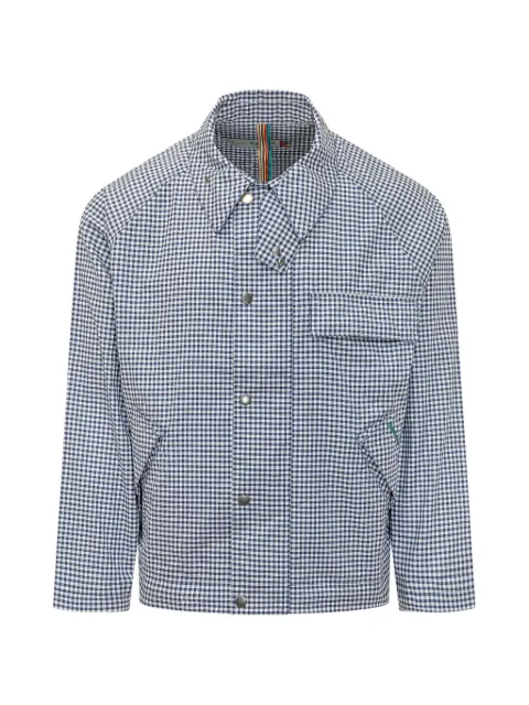 Barbour x Paul Smith gingham-pattern shirt jacket Blue MCA1128MCA