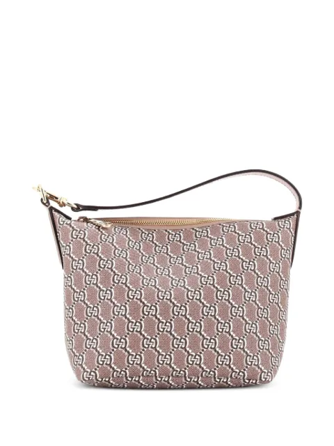 Gucci Pre-Owned Ophidia Zip Shoulder Bag GG Shadow Coated Canvas Super Mini hobo bag Brown P11MLAED7FO7IDYR