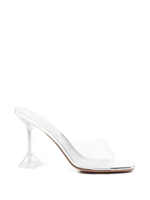 Amina Muaddi Lupita open-toe pumps White LUPITAGLASSSLIPPER95