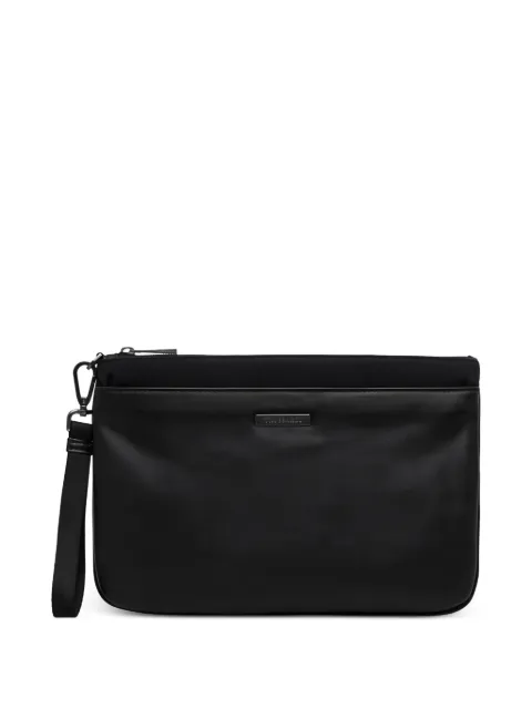 Trussardi zip-fastening wash bag Black I066E000111N