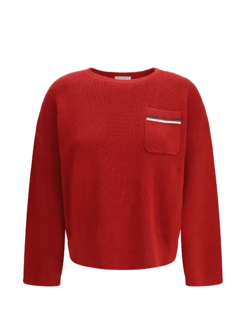 Brunello Cucinelli patch-pocket sweater Red M19253200CH467