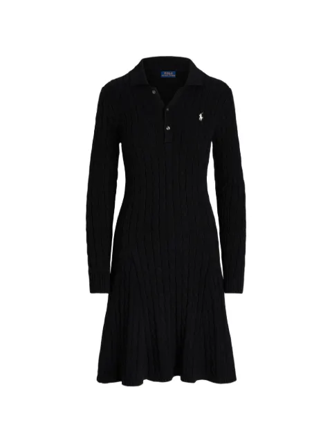 Polo Ralph Lauren cable-knit polo midi dress Black 211956676004