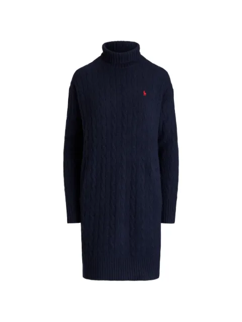 Polo Ralph Lauren cable-knit turtleneck midi dress Blue 211888692005