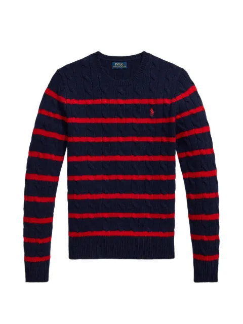 Polo Ralph Lauren striped cable-knit sweater Blue 211A98455001