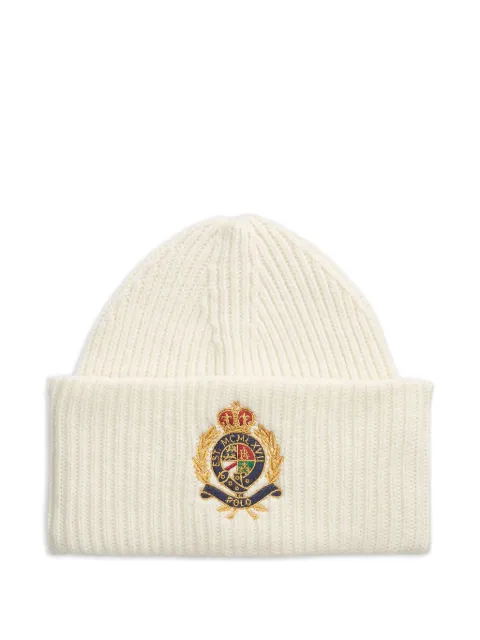 Lauren Ralph Lauren ribbed beanie hat Neutrals 455931405001