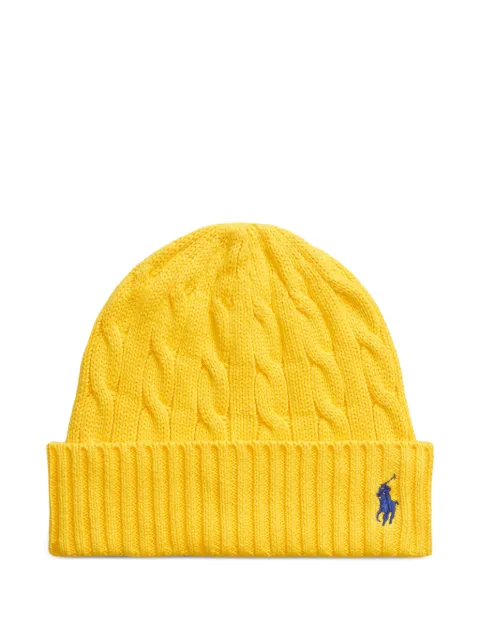 Polo Ralph Lauren cable-knit ribbed beanie Yellow 455962088003