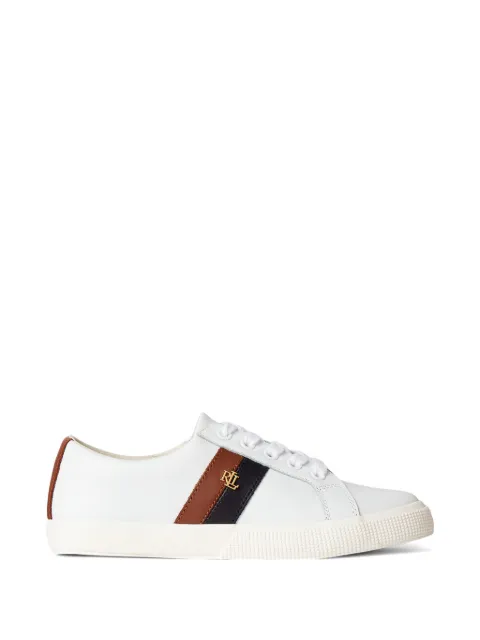 Lauren Ralph Lauren Janson II stripe logo sneakers White 802854794001