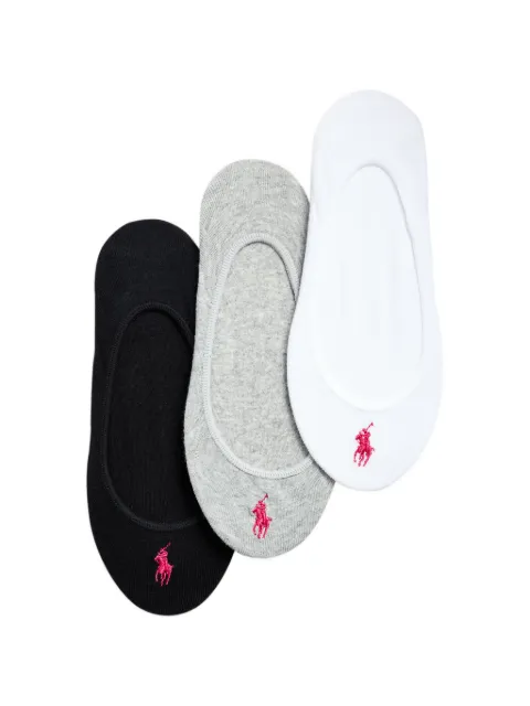 Polo Ralph Lauren embroidered-logo socks (set of three) Grey 455803265001