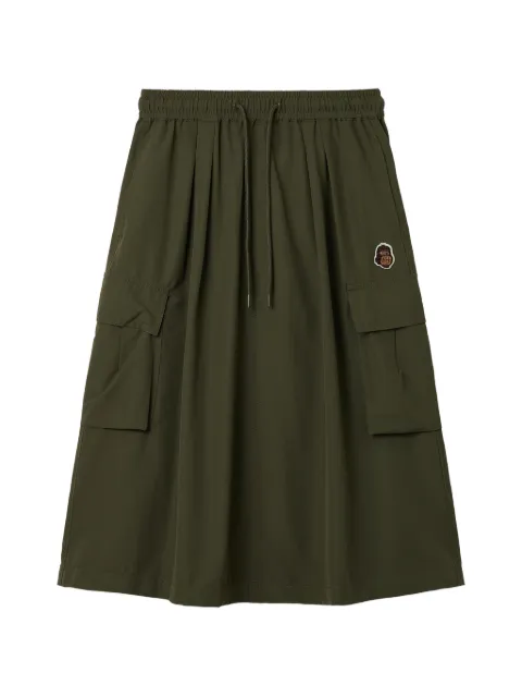 FINGERCROXX drawstring A-line skirt Green FFXSKW01375X