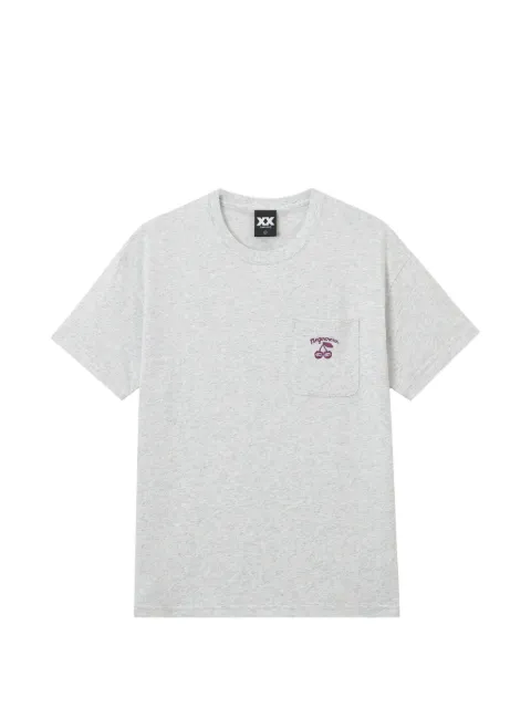 FINGERCROXX chest-pocket T-shirt Grey FFXTEW01397X