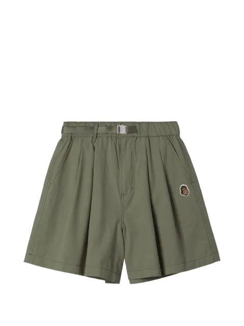 FINGERCROXX belted pleated shorts Green FFXSPW01362X