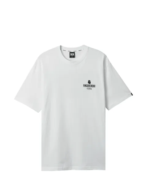 FINGERCROXX logo-print T-shirt White FFXTEM01319X