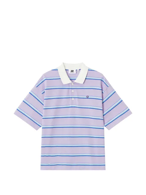 CHOCOOLATE stripe-pattern polo shirt Purple B1XPOW01110X