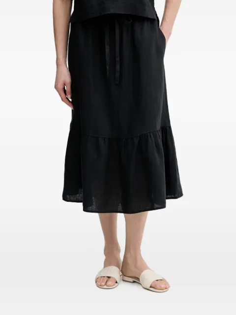 DKNY ruffled drawstring skirt Black P5JBCD87