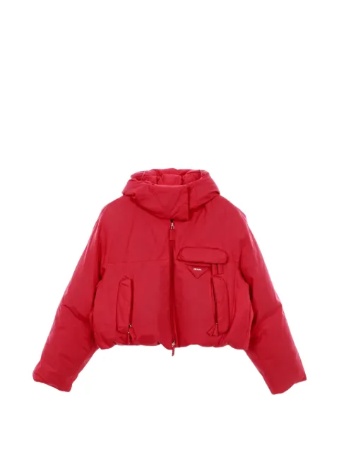 Prada Pre-Owned 2010s hooded down jacket Red 1050397