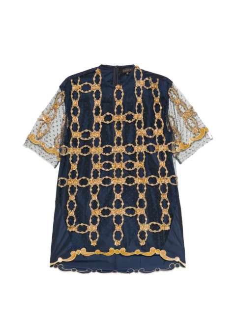 Biyan tulle blouse Blue BBSS26016