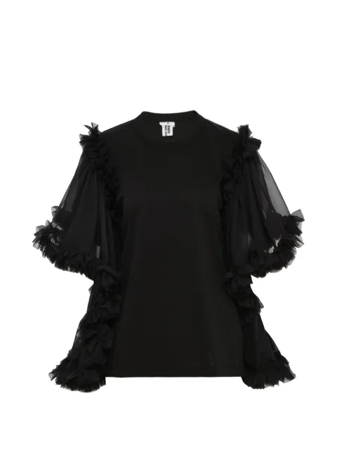 Noir Kei Ninomiya ruffled blouse Black 3QT001