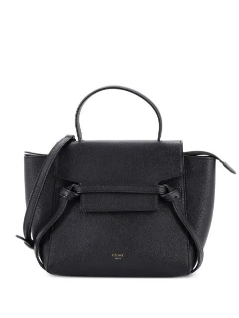 Celine Pre-Owned Belt Bag Textured Leather Nano shoulder bag Black WIIIG4WS12HNU52F