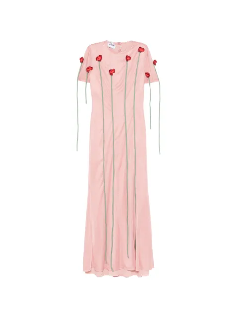 Moschino lightweight jersey dress with flowers Pink 04230446