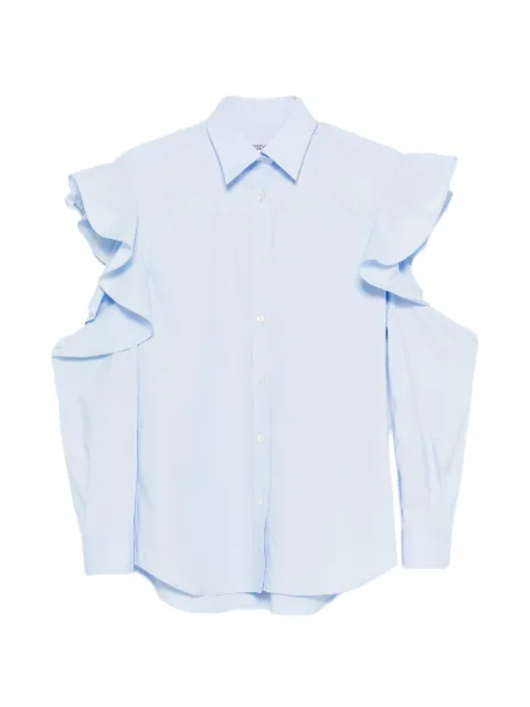 Moschino Stretch cotton poplin shirt Blue A02120431