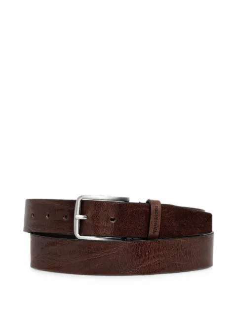 Trussardi logo-engraved buckle-fastening belt Brown B313B000035N
