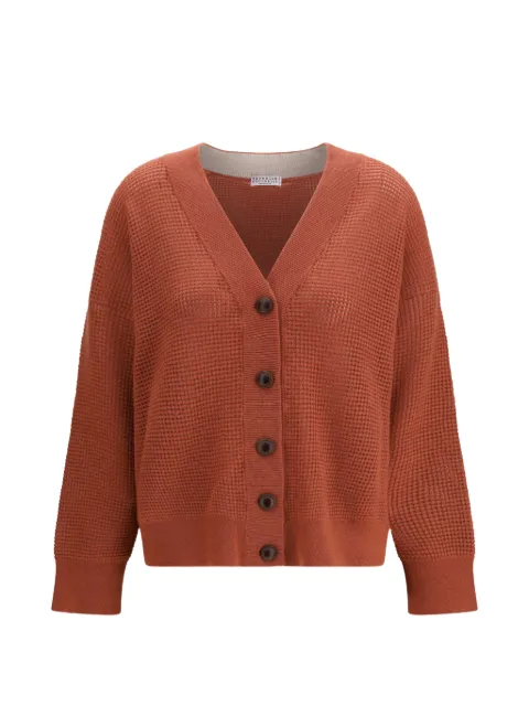 Brunello Cucinelli buttoned cashmere cardigan Orange M12205106CPD81