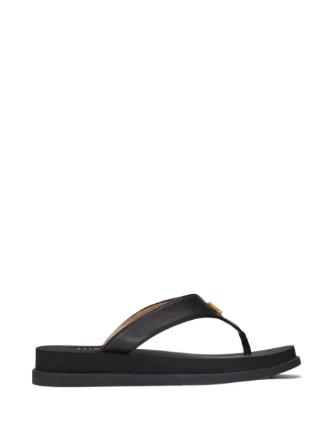 Polo Ralph Lauren logo platform slides Black 802920530001