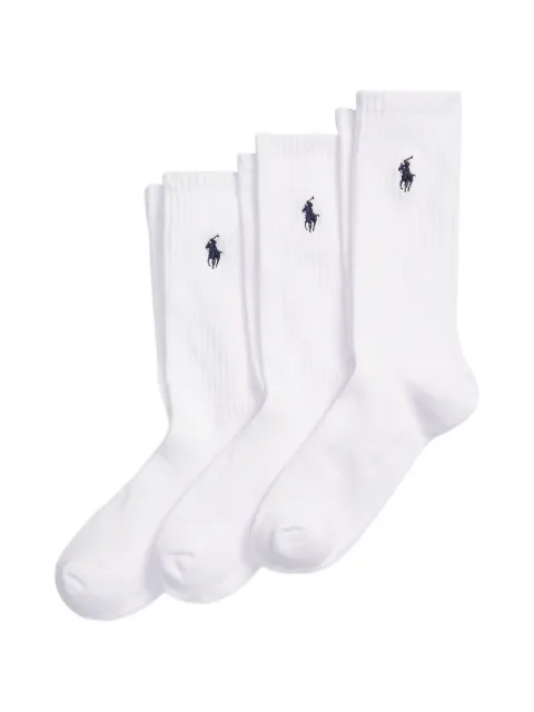 Polo Ralph Lauren embroidered logo socks (set of three) White 455914363001