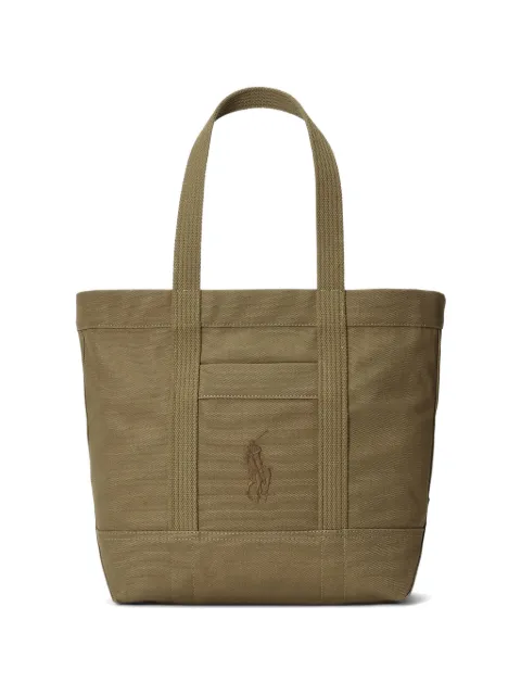 Polo Ralph Lauren logo-appliqué tote bag Green 428888360008