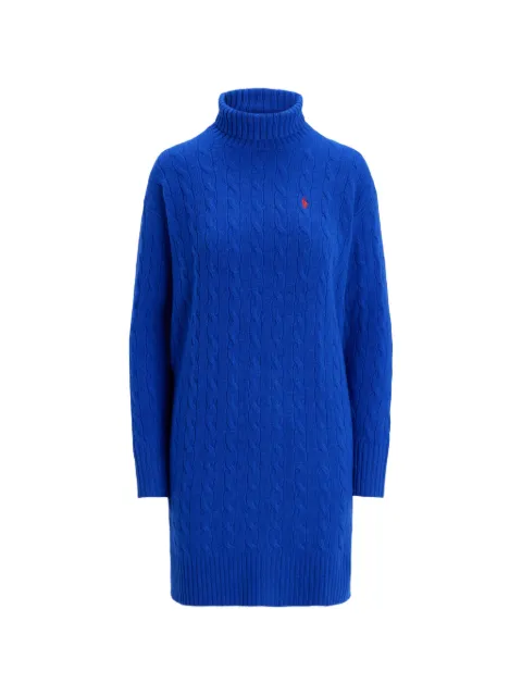 Polo Ralph Lauren cable-knit roll-neck mini dress Blue 211888692500
